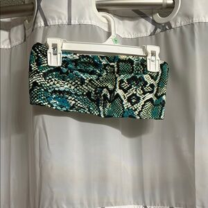 Snakeskin Print Bandeau Top